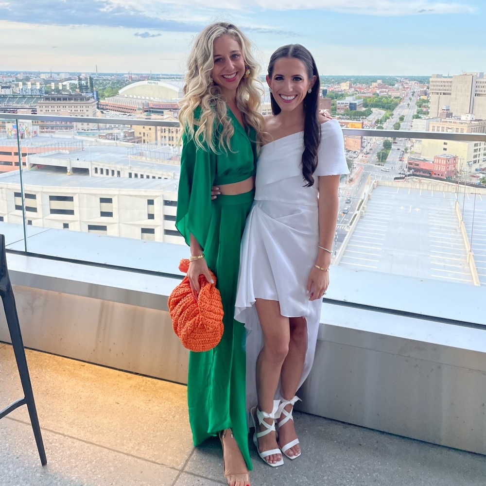 White dress i wore to my rehersal dinner - custom made